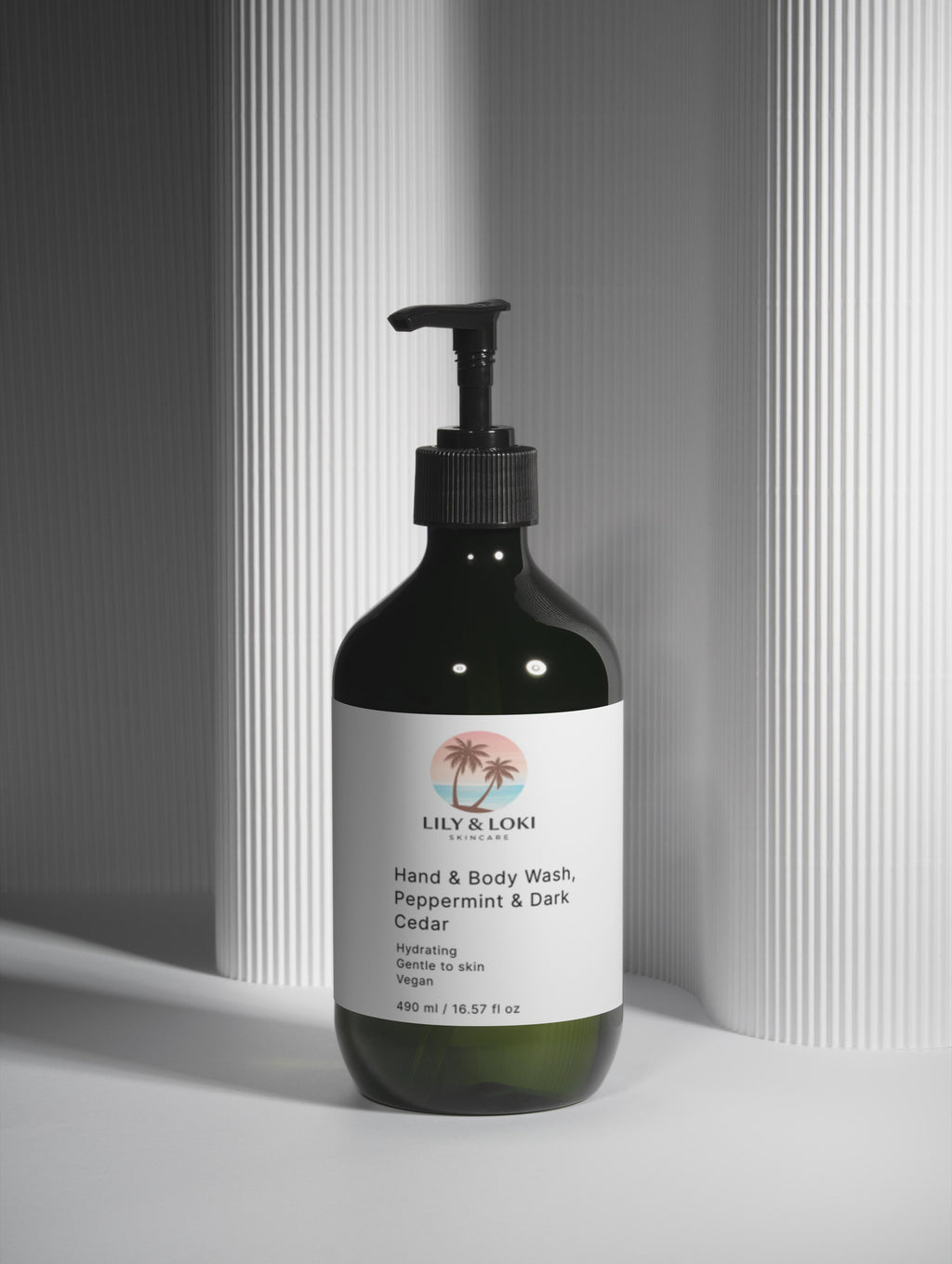 Hand & Body Wash, Peppermint & Dark Cedar