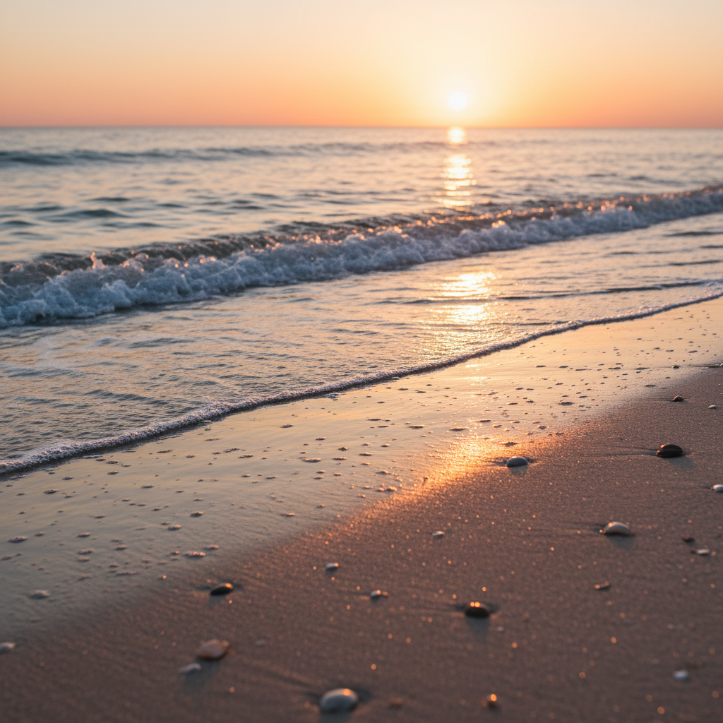 Sandy beach shore background